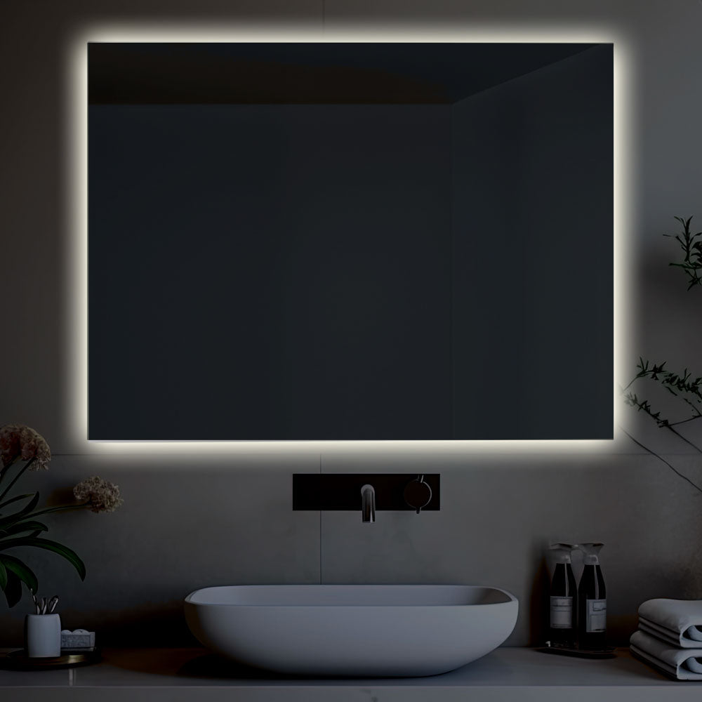 Specchio da bagno retroilluminato reversibile AURORA LED 70x90 Made in Italy
