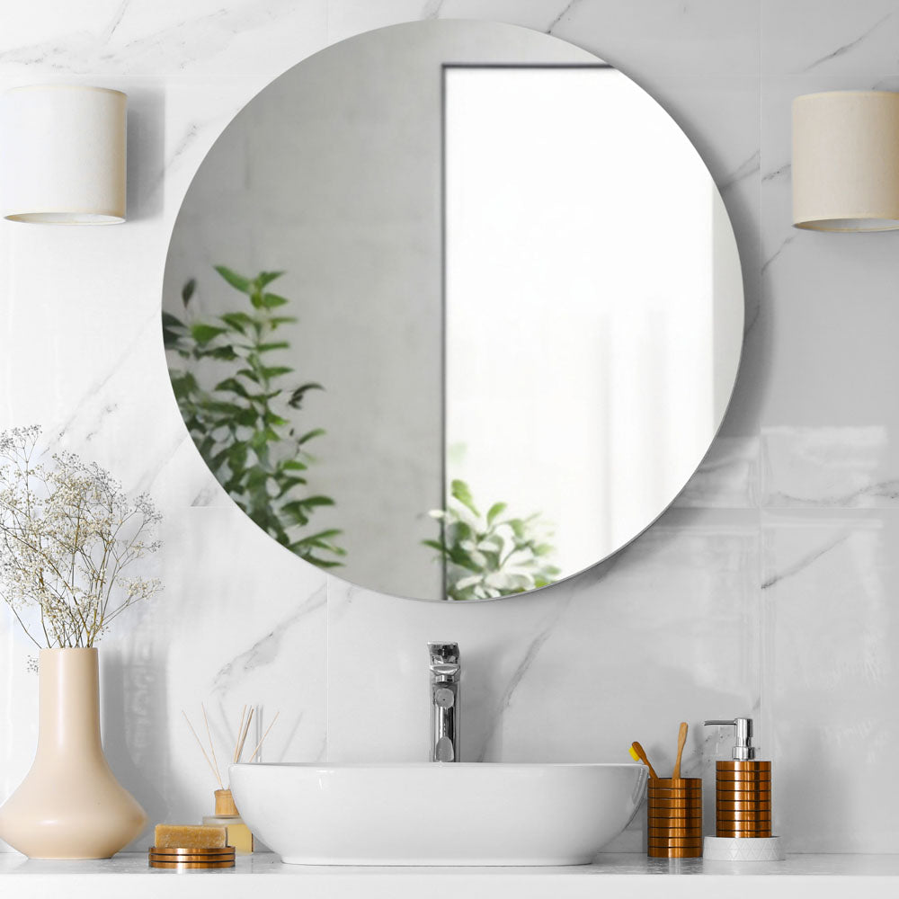 Specchio da bagno rotondo retroilluminato tondo d. 80 LUNA Made in Italy