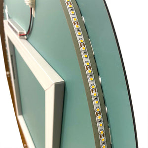 Specchio da bagno ovale retroilluminato reversibile OLIVIA LED 50x100 Made in Italy
