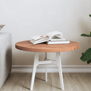 Piano per Tavolo Ã˜50x2,5 cm Rotondo in Legno Massello di Faggio