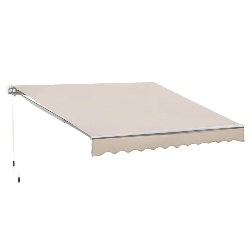 EasyComfort Tenda da Sole a Bracci per Esterno con Manovella, Metallo e Poliestere, 3x2.5m Beige