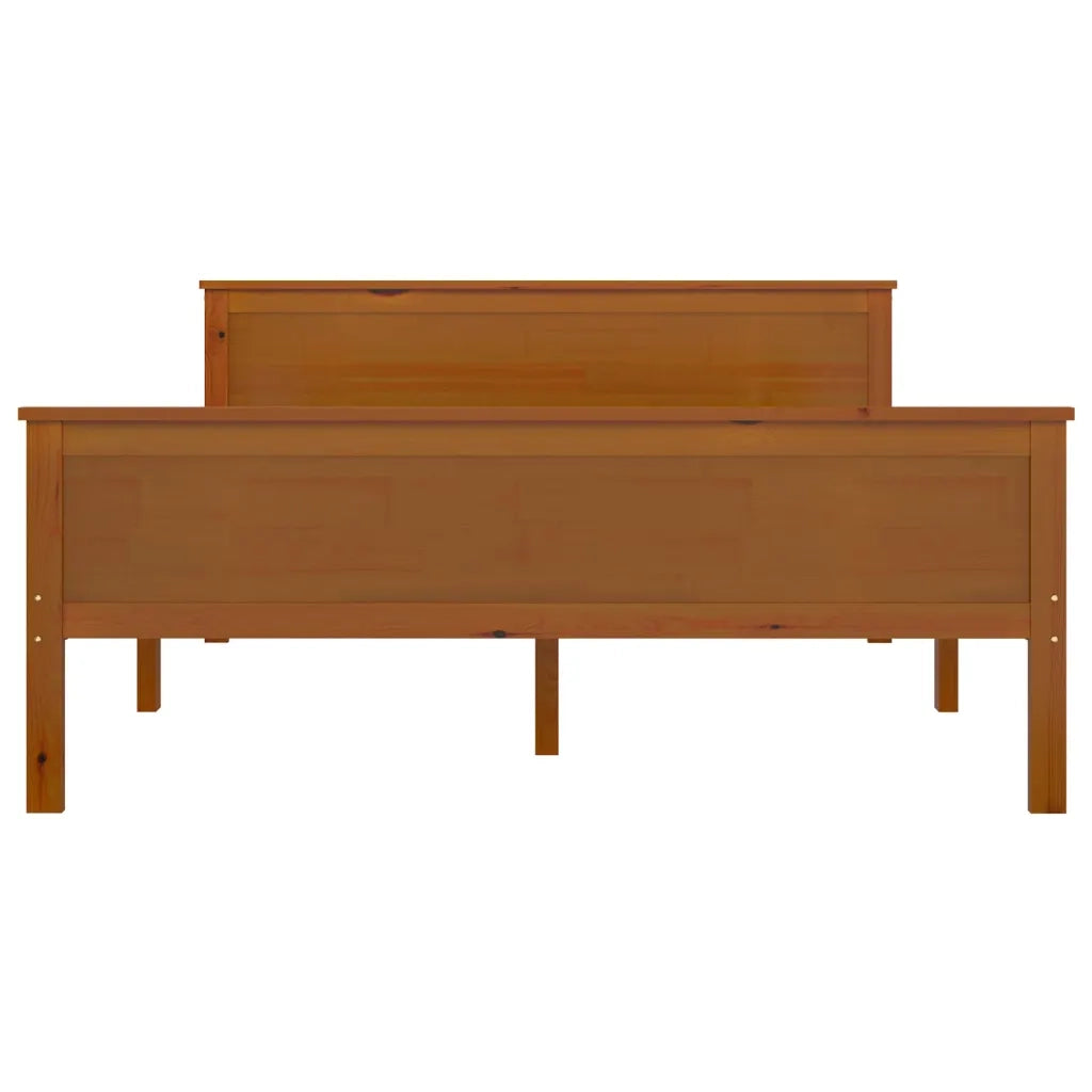 Giroletto Marrone Ambra in Legno Massello di Pino 160x200 cm