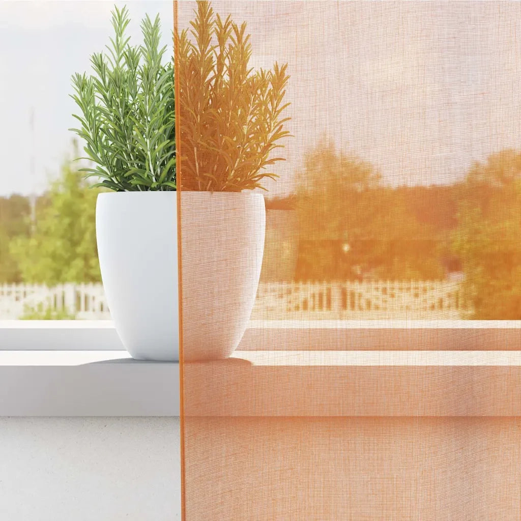 Tende in Voile con Occhielli 2 pz Arancio 140x300 cm 4102094