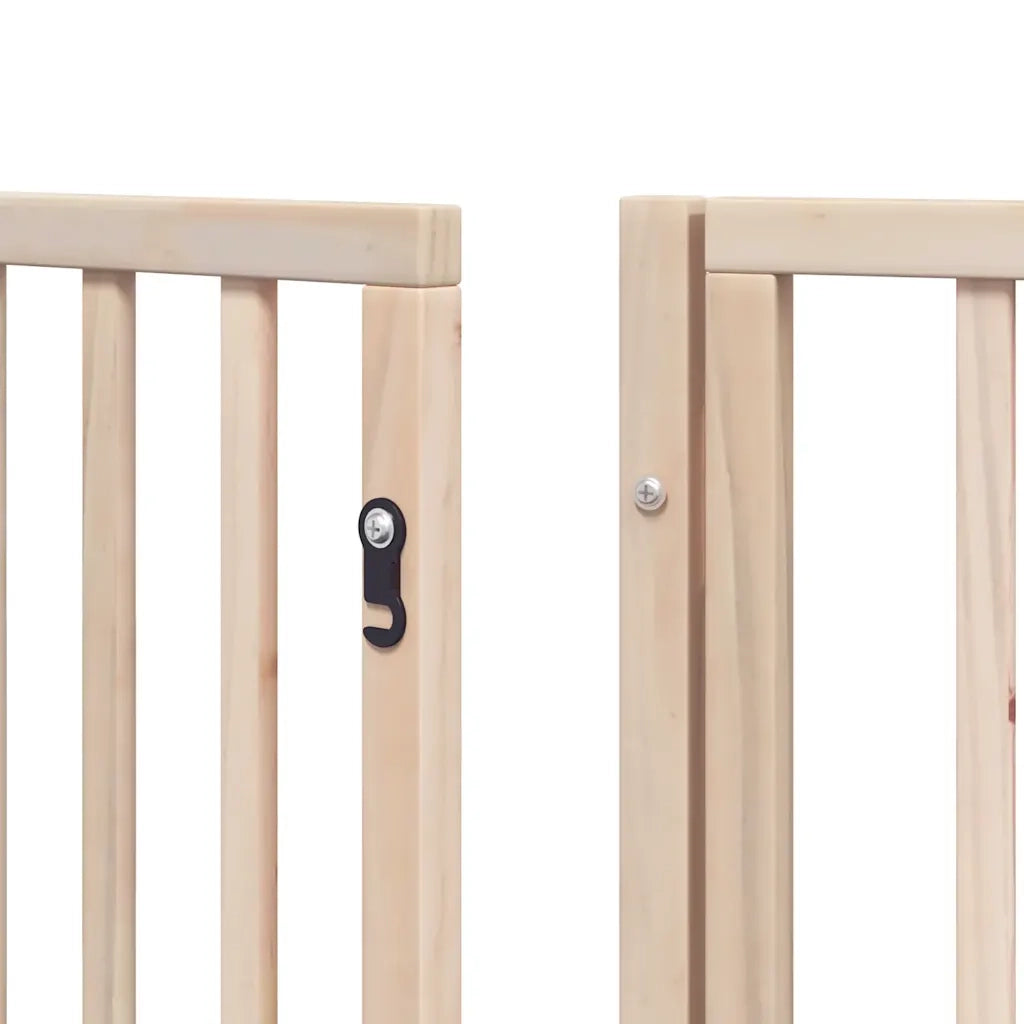 Cancello per Cani Pieghevole 6 Pannelli 480 cm Legno di Pioppo CFW2141419