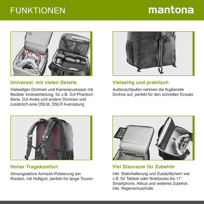 Mantona Zaino per drone e fotocamera universale