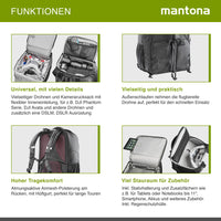 Mantona Zaino per drone e fotocamera universale
