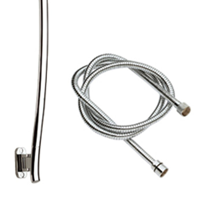 Saliscendi cromato con asta orientabile