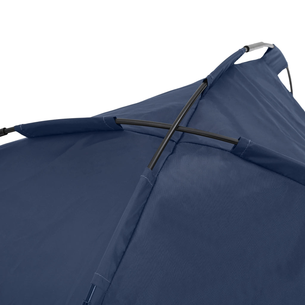 Letto Elevato per Cani con Tetto Rimovibile Blu Navy Acciaio