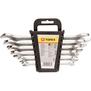 Topex 35d655 chiavi a forchetta a doppia 6-17 mm, 6 pezzi ass ds