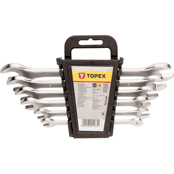 Topex 35d655 chiavi a forchetta a doppia 6-17 mm, 6 pezzi ass ds