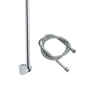 Saliscendi cromato con asta tonda