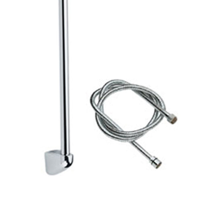 Saliscendi cromato con asta tonda