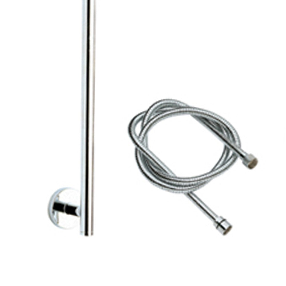 Saliscendi 60 cm in ottone cromato con flessibile e asta toda minimale