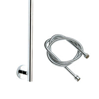 Saliscendi 60 cm in ottone cromato con flessibile e asta toda minimale