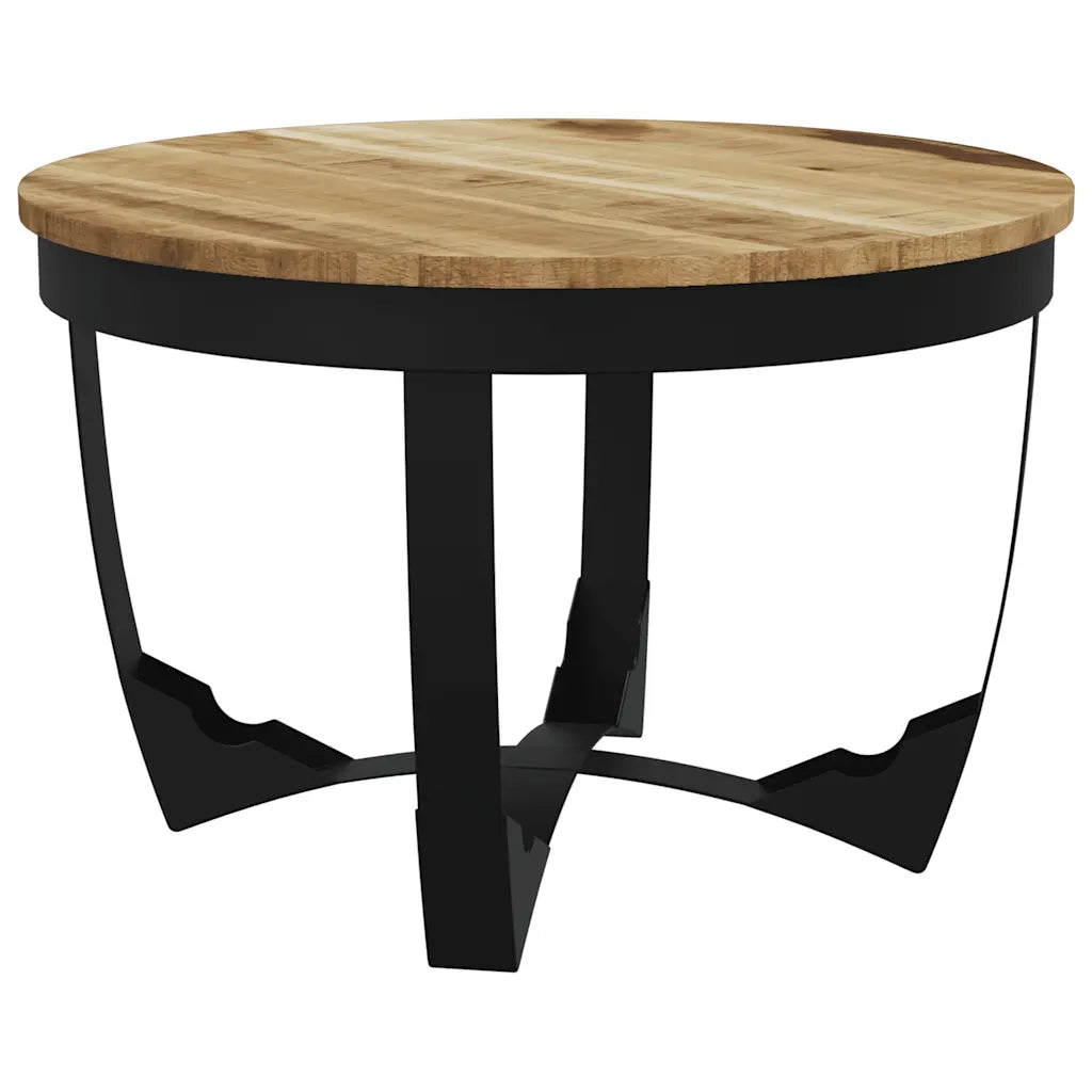 Tavolino da Salotto in Legno Massello Grezzo di Mango 60x40 cm 244673