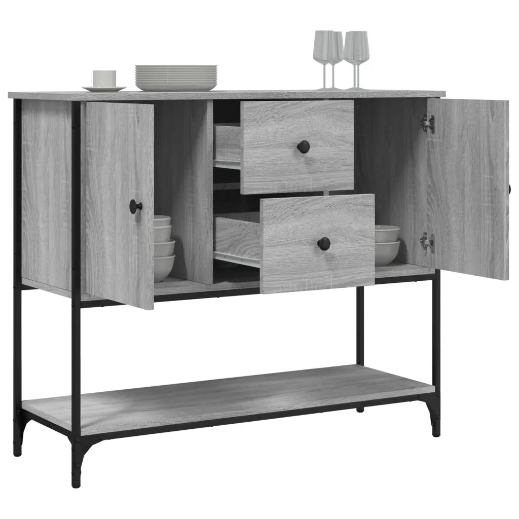 Credenza Grigio Sonoma 100x36x85 cm in Legno Multistrato 835557