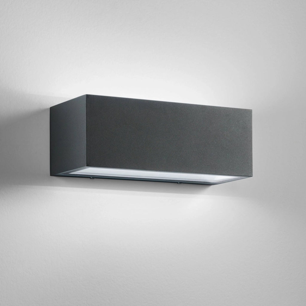APPLIQUE BIEMISSIONE LED TWIN ANTRACITE 35W 4260LM CCT 3000K / 4000K IP54 30X10,8X12CM