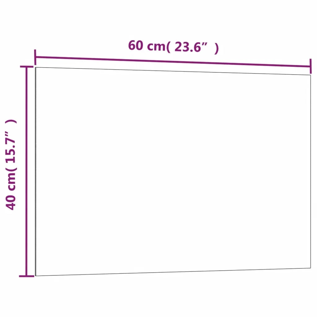 Lavagna Magnetica a Parete Bianca 60x40 cm Vetro Temperato 347962