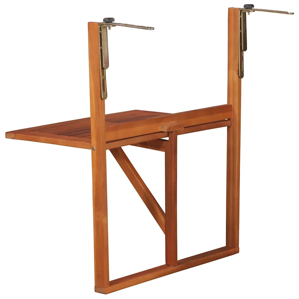 Tavolino da Giardino | Tavolo da Balcone Sospeso 64,5x44x80 cm in Massello di Acacia
