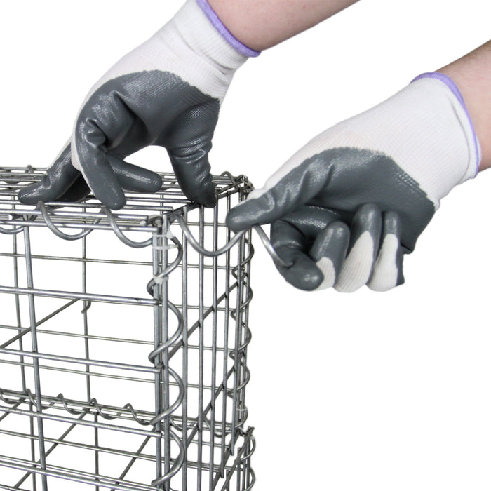 2 Gabbioni per Sassi da Giardino e da Esterno 100cm x 95cm x 30cm in Acciaio