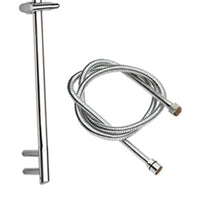 Saliscendi cromato con asta minimale ovale dritta