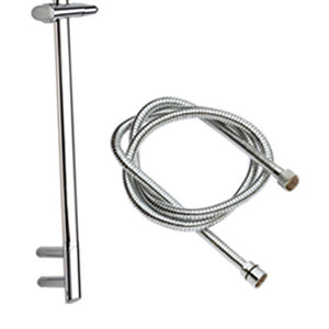 Saliscendi cromato con asta minimale ovale dritta