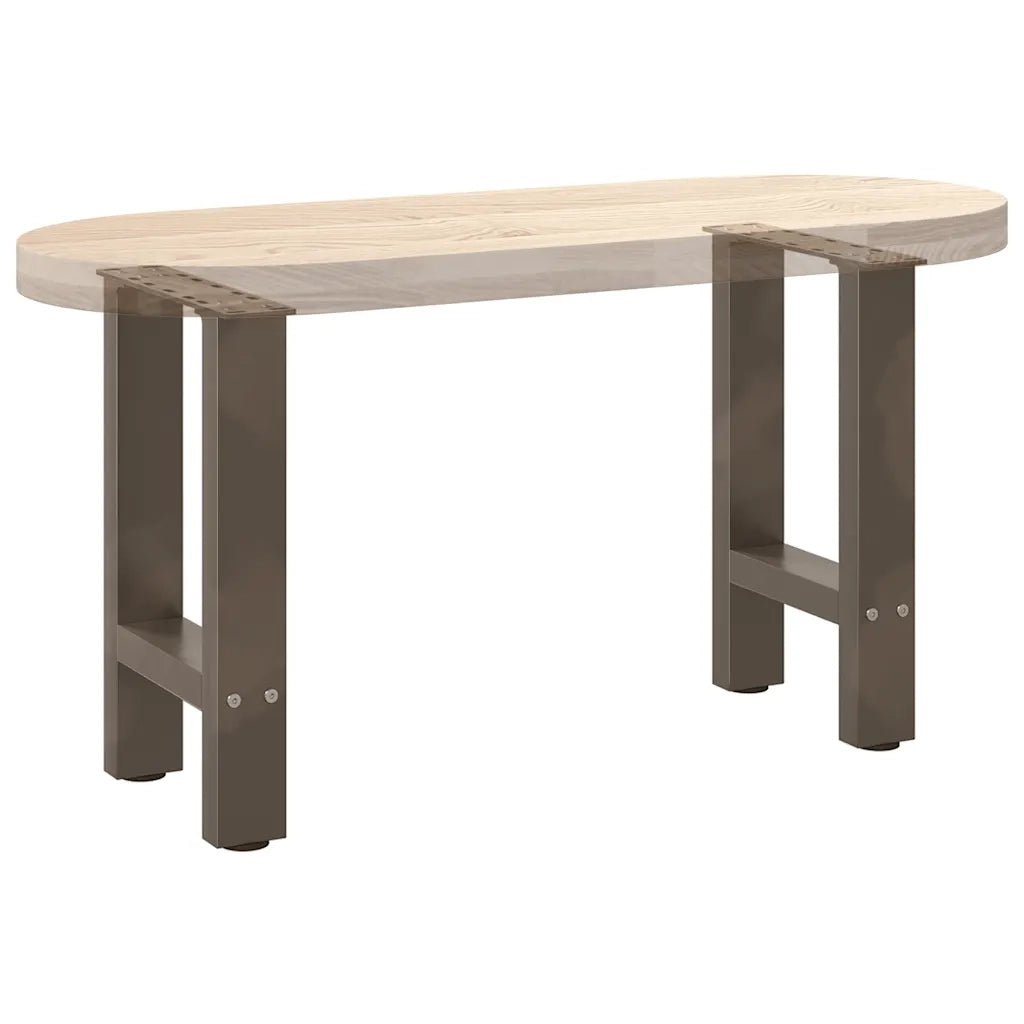 Gambe per Tavolino da Caffè in Acciaio Naturale 2 pz 38x(42-43) cm Acciaio 4013279