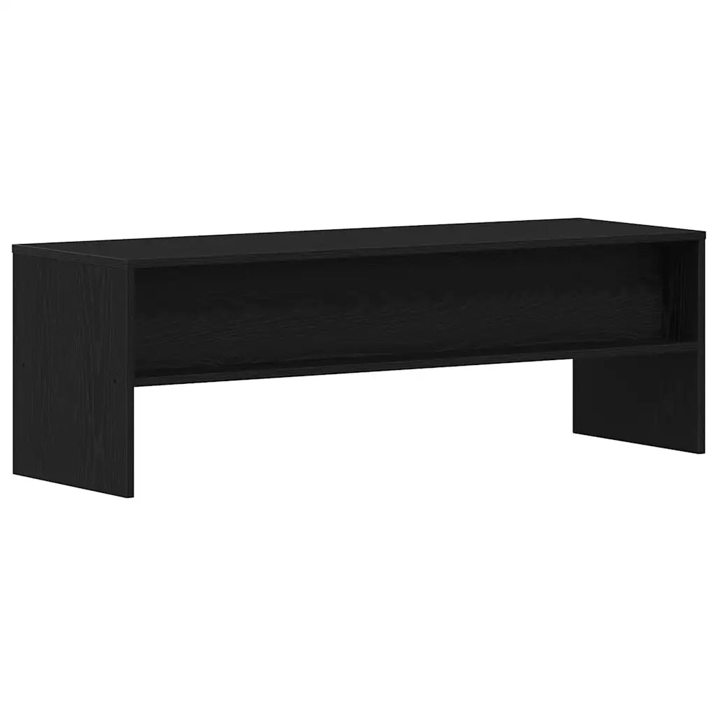 Mobile TV Rovere Nero 120x40x40 cm in Legno Multistrato 862391