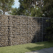 Cesto Gabbione con Copertura 200x50x150 cm in Ferro Zincato