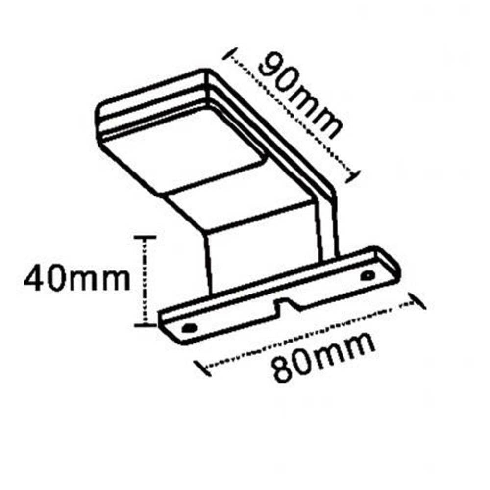 Trade Shop - Lampada Led Per Specchio Da Bagno 3 Watt Moderno Luce Naturale 4000k Nero Argento Ip44 90p - Nero