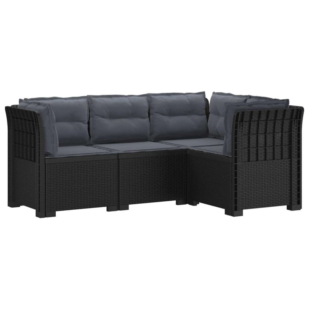 Divano da Giardino 4 Posti con Cuscini Aspetto Rattan PP 3443981