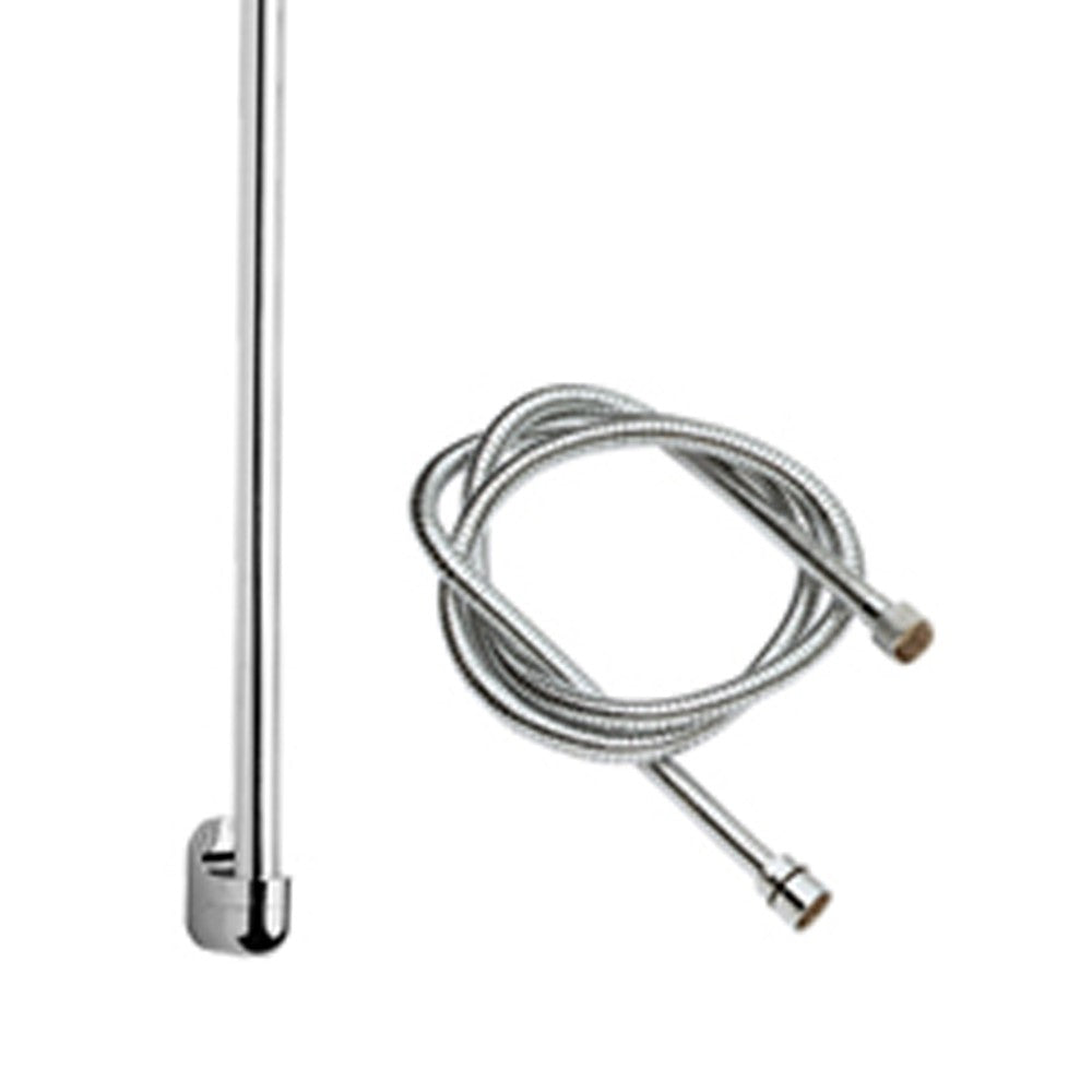 Saliscendi lungo cromato con asta tonda