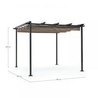 GAZEBO DA ESTERNO DYNAMIC 3X3 ANTRACITE TORTORA BIZZOTTO