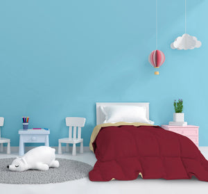 Trapunta Invernale Matrimoniale Doubleface 300gr Bordeaux/Panna