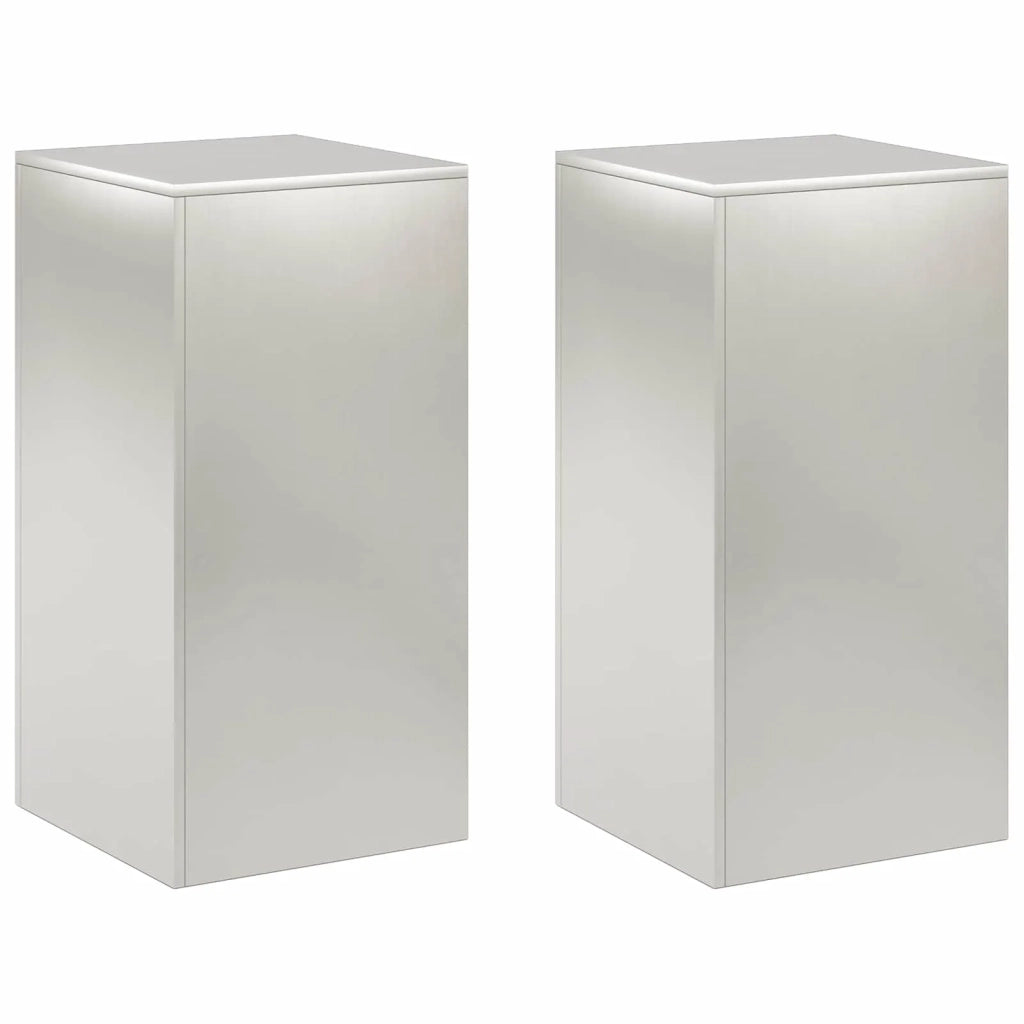 Supporto per piante 2 pcs Argento 40 x 40 x 80 cm Acciaio 8012553