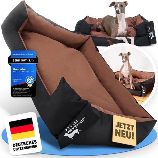 Honden letto robusto per grandi e piccoli cani cuccioli anziani [honden letto lavabile] - panca per cani cesta cuscino leggero scuro - dimensioni medio-grandi cani imbottito - scegli ora il colore