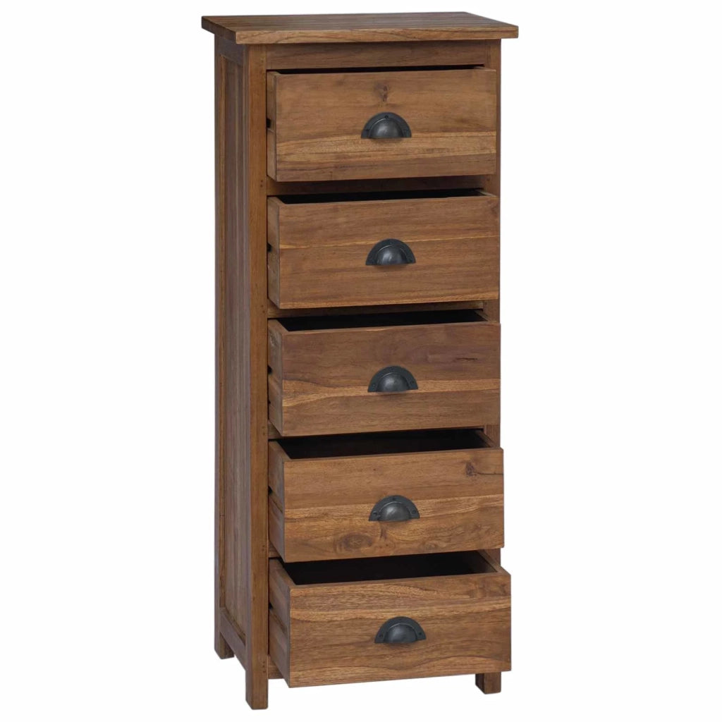 Cassettiera Naturale 45 x 35 x 110 cm Legno di teak solido 42017962