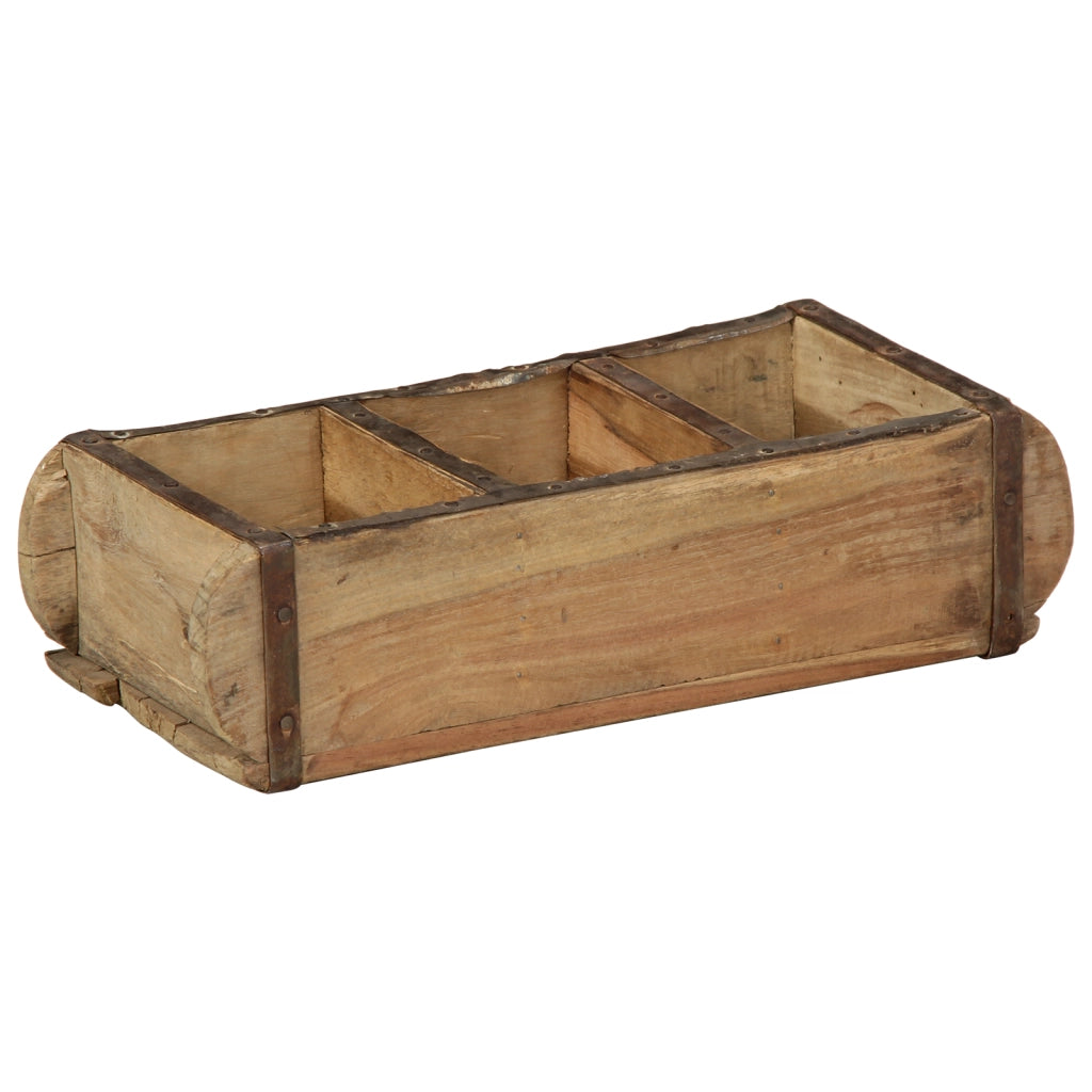 Set di vassoi  4 pezzi 30x14x9 cm in legno massiccio recuperato