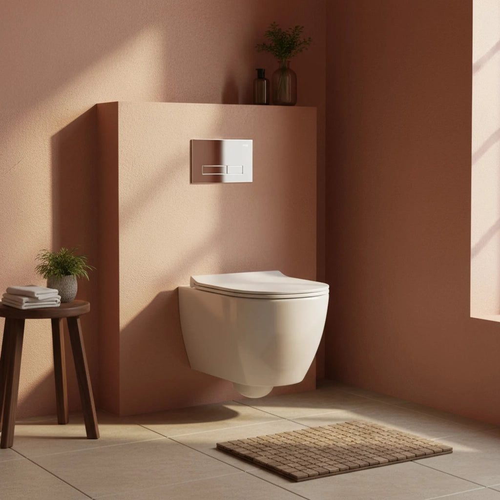 Set Telaio Da Incasso Per Wc 024n Con Pulsante Hd Chrome