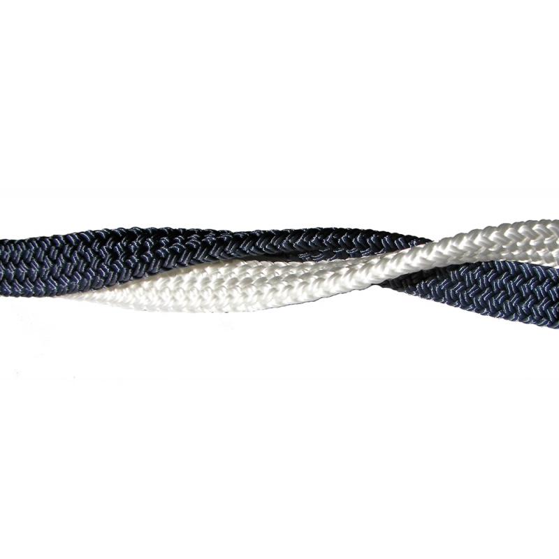 TRECCIA PIATTA BIANCA Ø MM.10 MT100 BLACK FLAT BRAID Ø MM.12 MT100