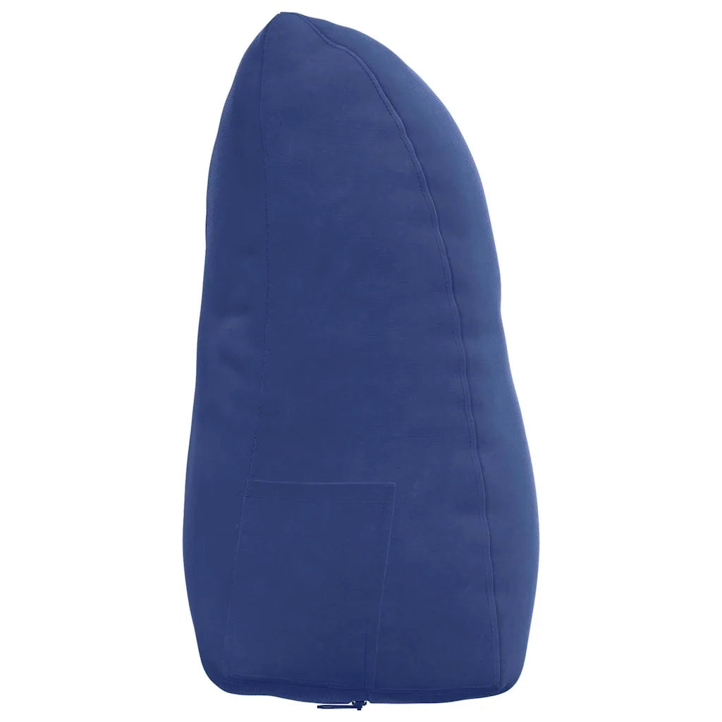 Cuscino per Schiena | Cuscino dorsale Blu Polizia 45 x 24 x 50 cm Velluto