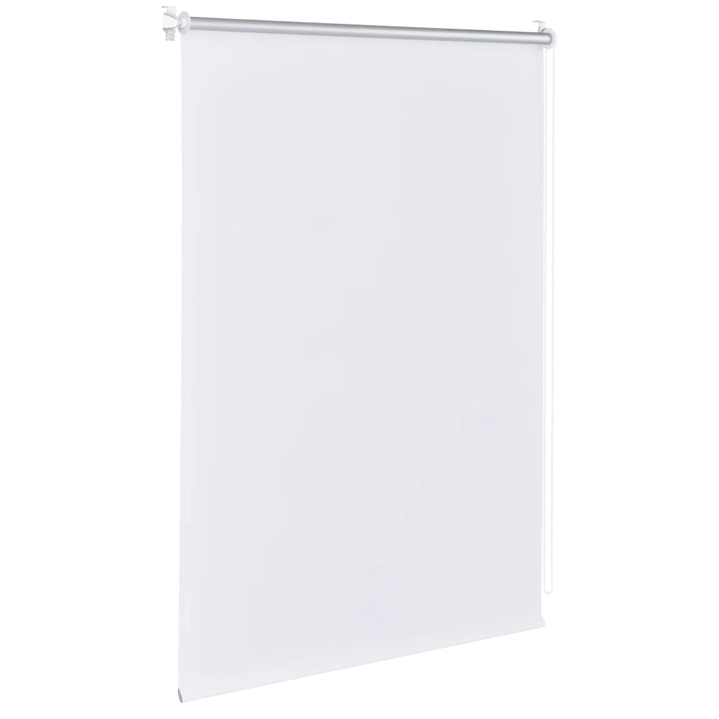 Tenda a rullo senza foratura regolabile in continuo striscia in tessuto di poliestere 45 x 150 cm bianco 03_0006072