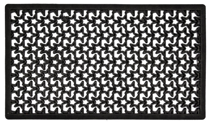 zerbino stellato nero con bordo 40x70 cm cod:ferx.24990