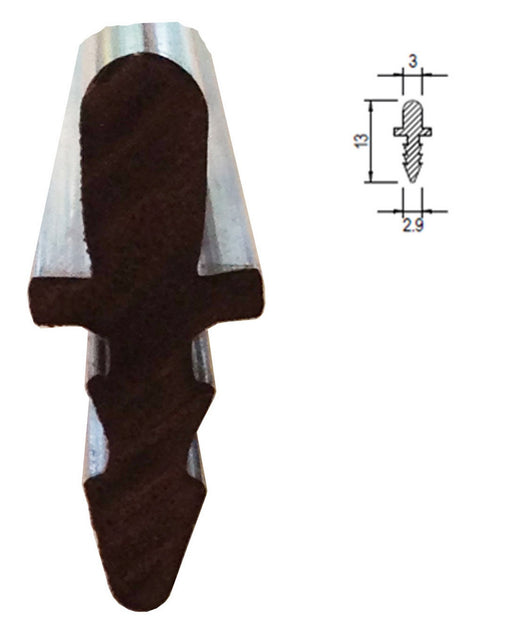 profilo guida in plastica mt.2 cod:ferx.24992