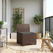 Divano da esterno-Divano da Giardino a 1 Posto con Cuscino Aspetto Rattan PP 247641