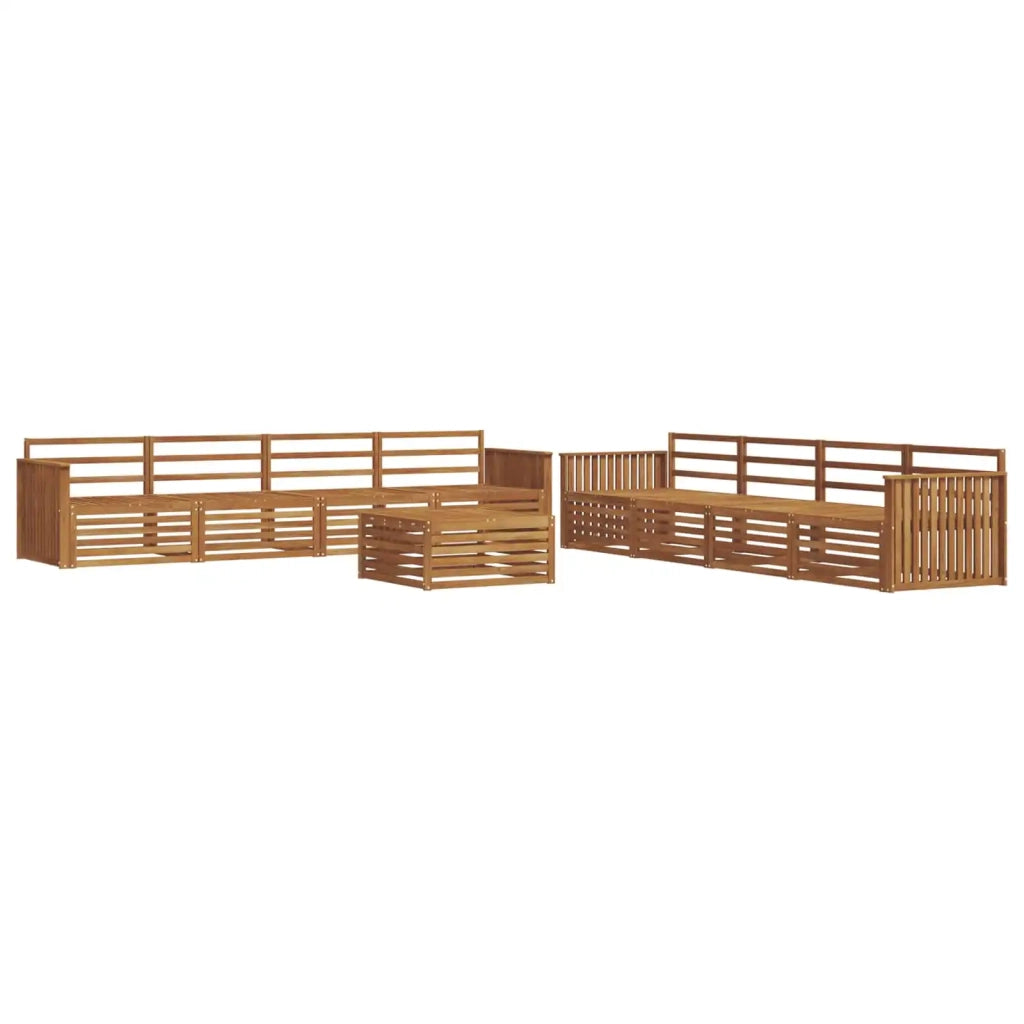 Set di divani da esterno 9 pcs Naturale