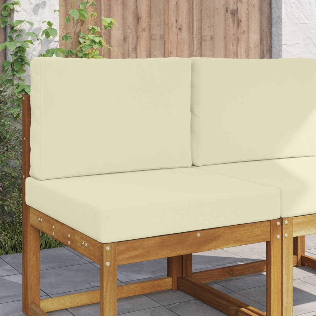 Cuscino per divano da esterno 2 pcs Crema Poliestere 900712