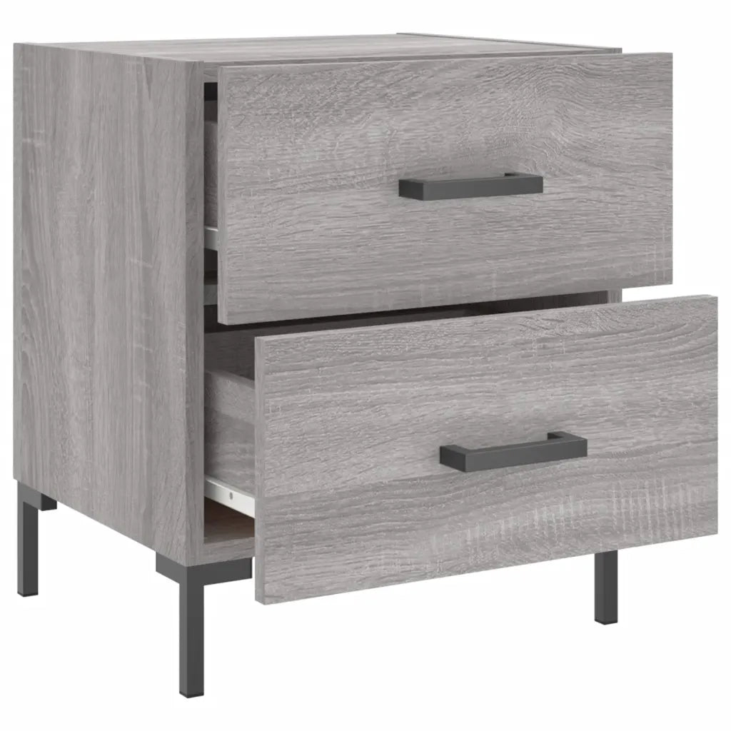 Comodino | Armadio da Notte | Mobiletto da notte Grigio Sonoma 40x35x47,5 cm in Legno Multistrato