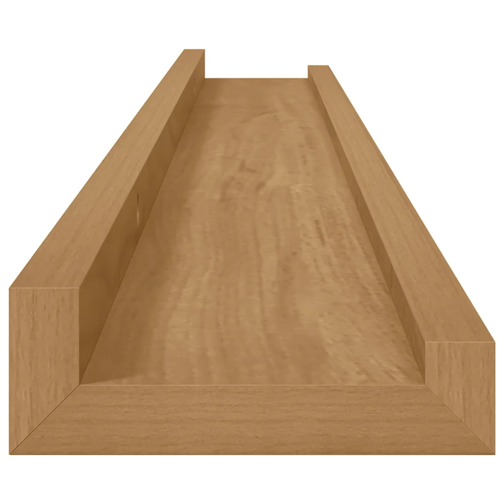2 pz Scaffale da parete | Ripiano a parete | Mensola a parete con lo scaffale Marrone 80 x 9 x 3 cm