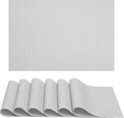 Piatto di protezione per tavolo, lavabile, antiscivolo, resistente al calore, vinile, lavabile, per cucina, tavolo da pranzo, hotel, 30 x 45 cm, grigio chiaro